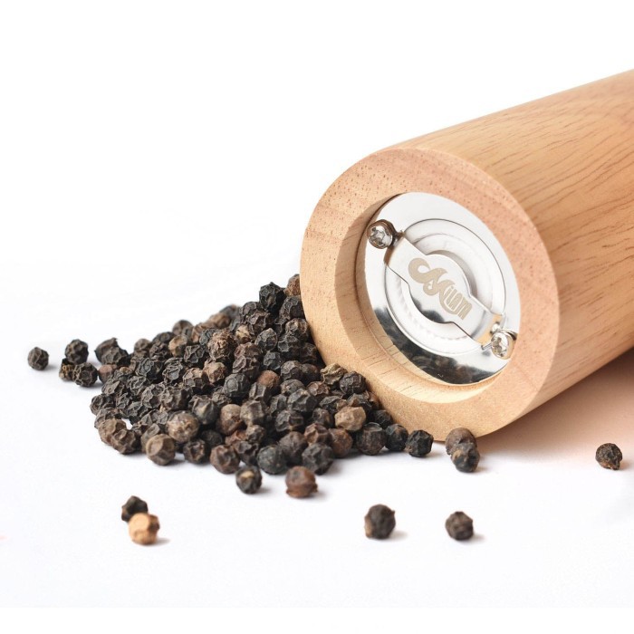 

Classic Wooden Black Grinder Free Whole Black Pepper