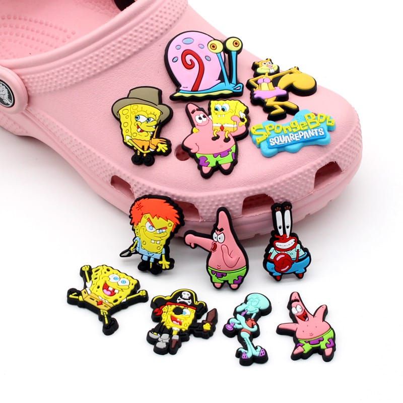 Jibbitz Crocs Charm Sponge Bob Edition Pin Sandal Unik Lucu Trend 2022