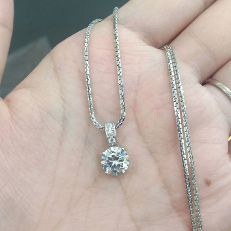 SinarBaru Kalung Liontin Desy Jumbo Silver925 perhiasan kalung perak lapis emas