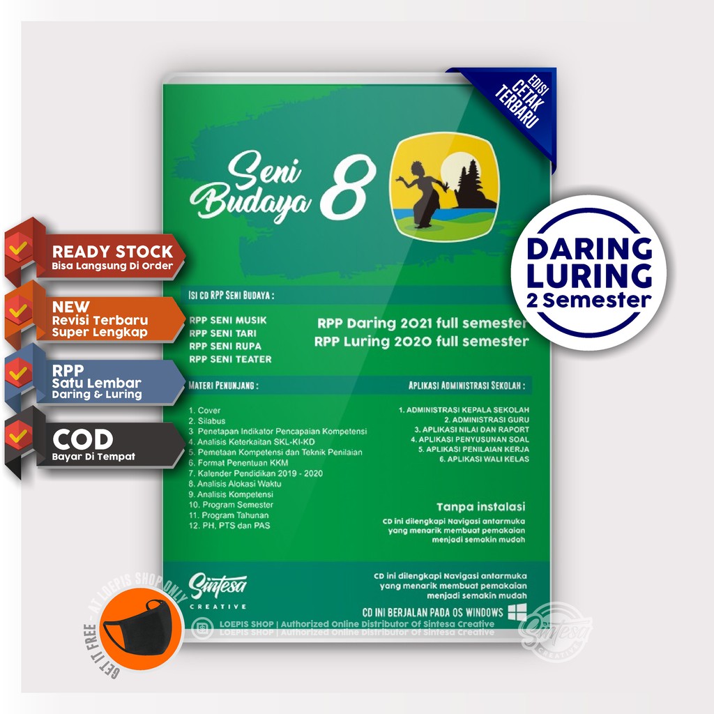 Cd Rpp 1 Lembar Seni Budaya Smp Mts Kelas 8 Daring Dan Luring K13 Revisi Terbaru Sintesa Creative Shopee Indonesia