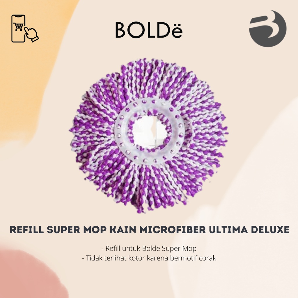 REFILL SUPER MOP BOLDE KAIN MICROFIBER SUPERMOP DELUXE PREMIER