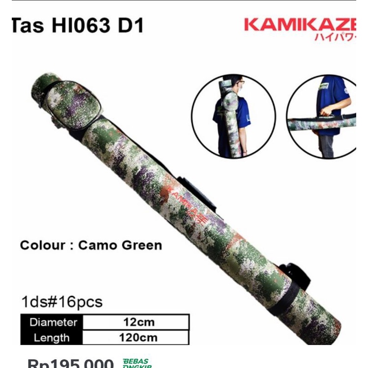 tas pancing joran tabung kamikaze tas