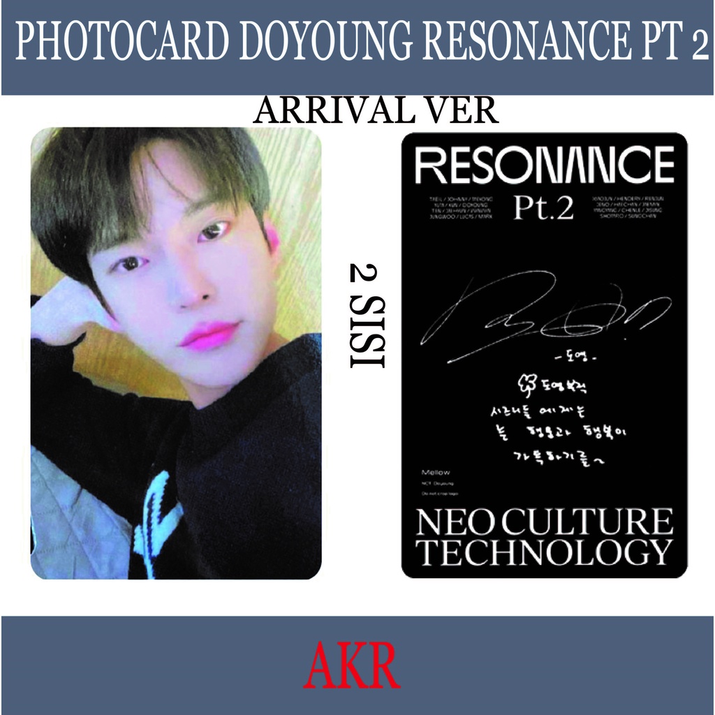 PHOTOCARD DOYOUNG RESONANCE PT2 ARRIVAL VER OFFICIAL DESIGN , PC DOYOUNG BOBOAN