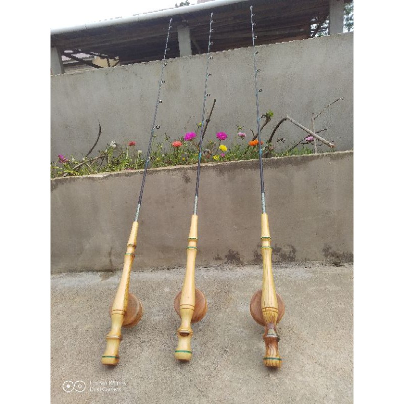pancing udang model yoyo gagang jati belanda,panjang 120 cm
