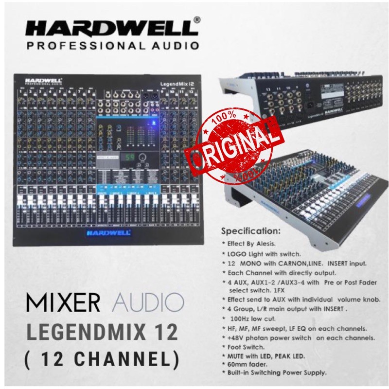Hardwell LegendMix 12 LegendMix12 Hardwell Mixer 12 Channel ORIGINAL