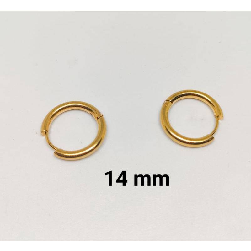 Anting Titanium Gantung Lapis Emas 18k ANTI KARAT-8