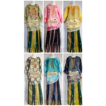 set baju bodo modern / set baju bodo organza  / baju organdi motif