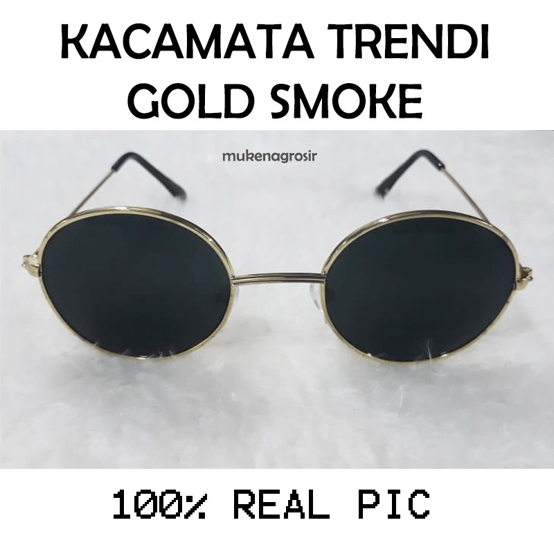 BESTSELLER!!Kacamata Fashion Keren / kacamata Gaya / Kacamata Trendy /Gold Smoke/ nastushaa