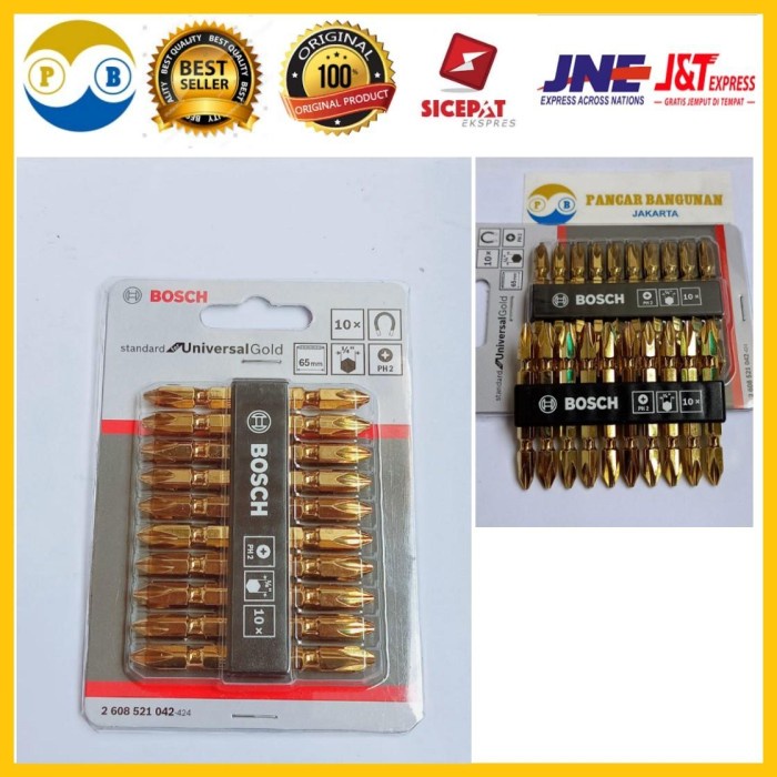 Mata Obeng Bosch Mata Gypsum Ph 2 @10 Pcs Mata Bor Driver 45 Mili Bagu