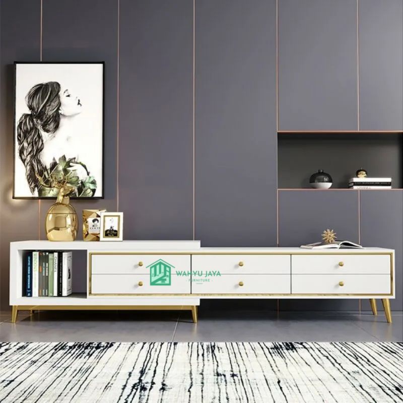 Meja TV Modern Minimalis Putih