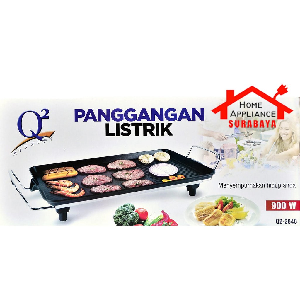 Alat Pemanggang Listrik Panggangan Elektrik - BBQ Electric Grill Q2 2848 / Q2-2848