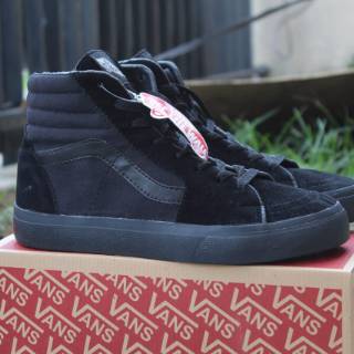 Jual SEPATU VANS PRIA FULL BLACK TINGGI AUTHENTIC FULL BLACK HITAM ...