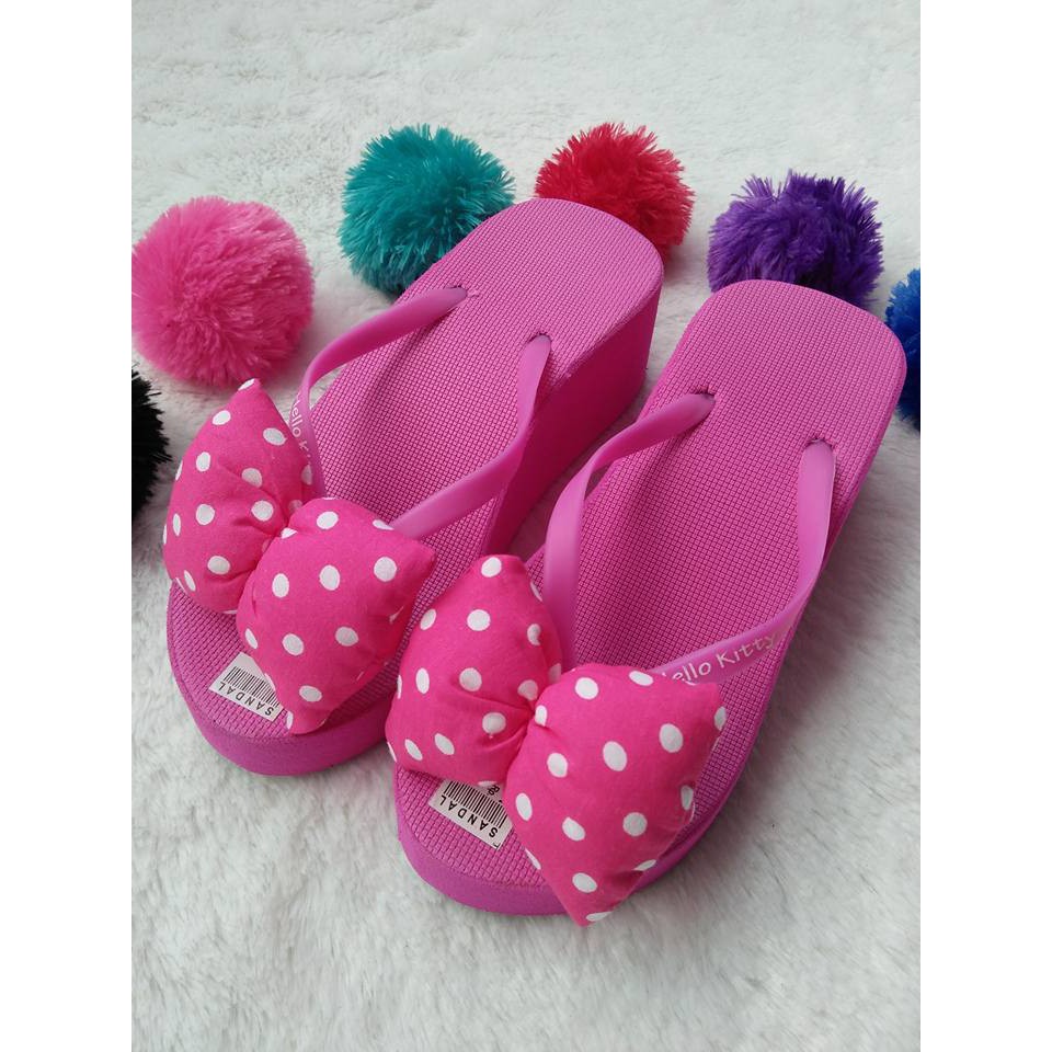 Sandal wedges wanita PITA colorful tebal terbaru bahan spon Kualitas Super sendal tebal 5cm