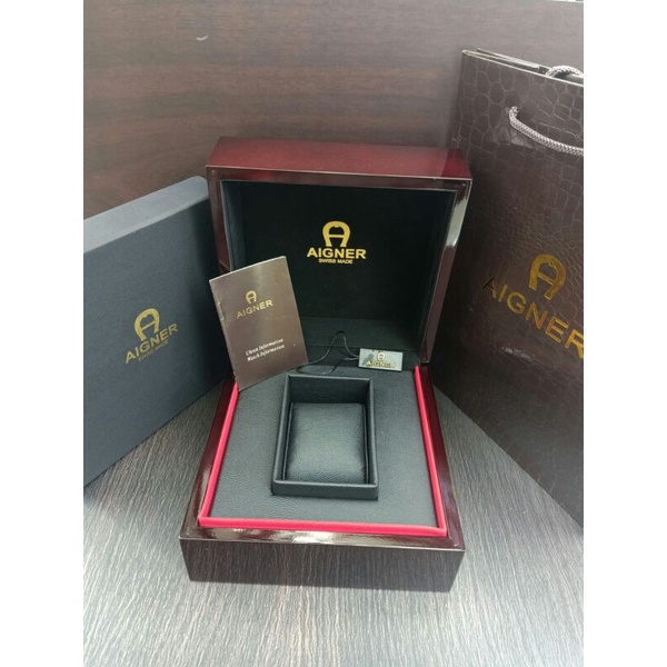 kotak jam tangan aigner original fulset ori