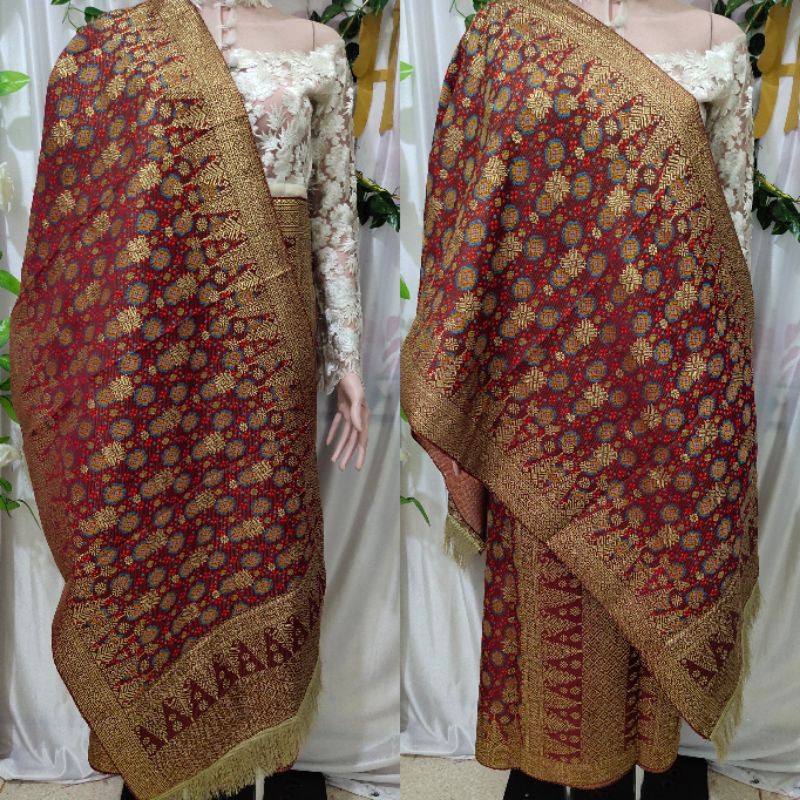 SONGKET TENUN MESIN MOTIF CANTIK MANIS REBUNG LIMAR ATBM