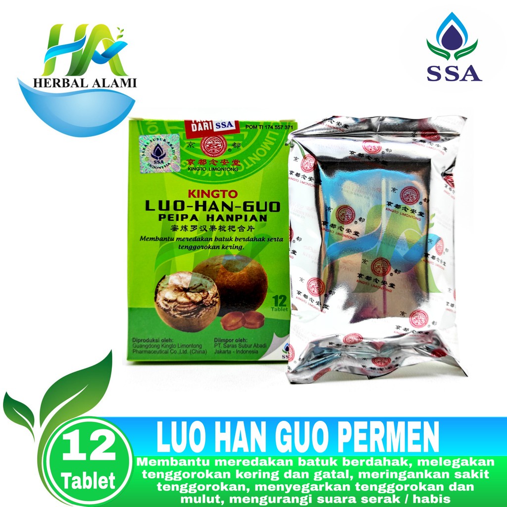 Kingto Luo Han Guo Peipa Hanpian / Permen obat batuk Luo Han Kuo