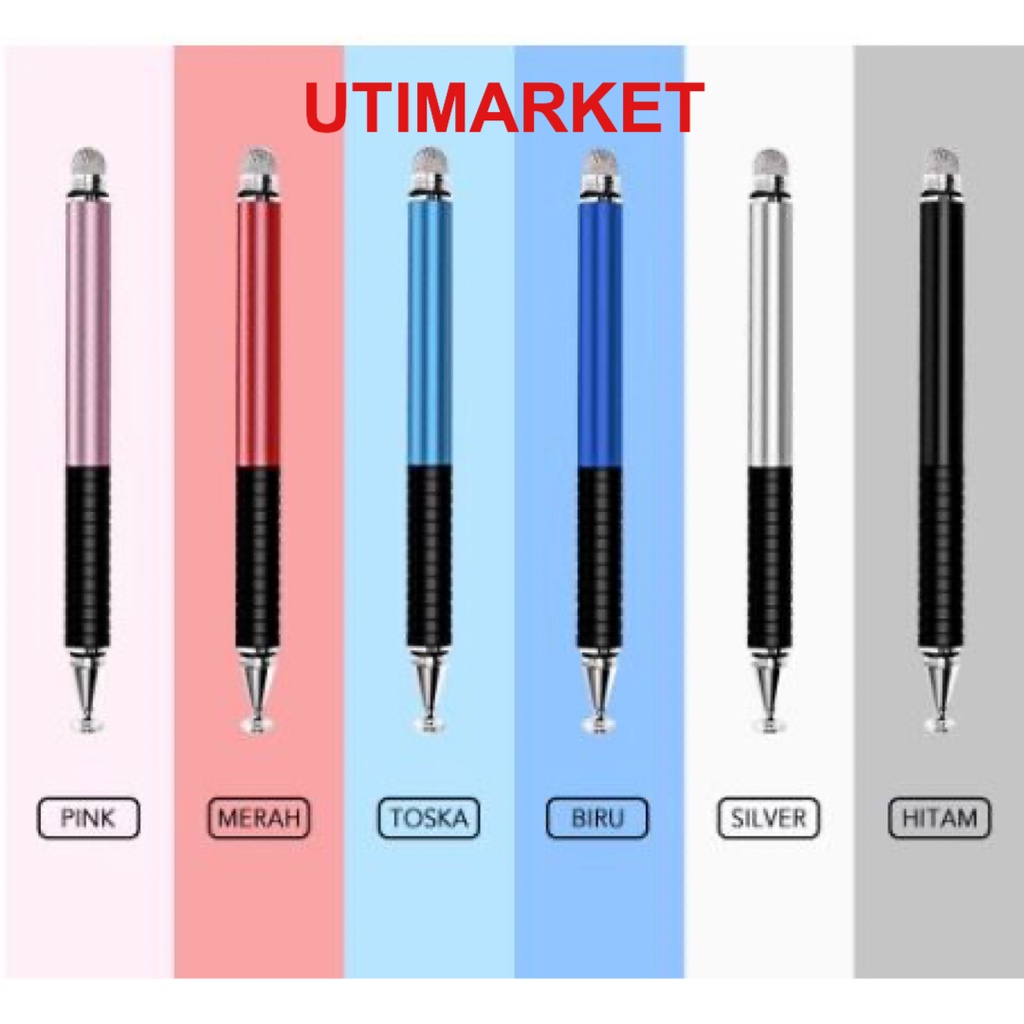 Stylus pen android iphone ipad universal fine capacitive 2 in 1