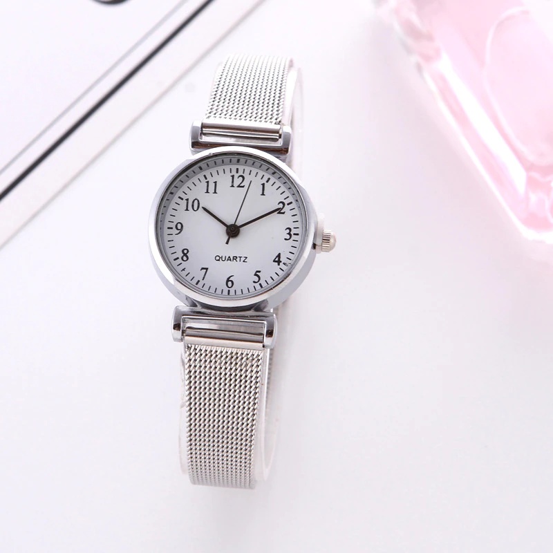 OVERFLOWS.ID Jam Tangan Wanita Analog Tali Stainless Steel Ala Korea Jam Tangan Import-ANGKA