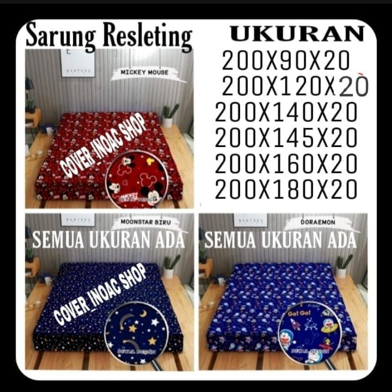 Sarung Kasur Busa Resleting/Sarung Kasur Inoac Tebal 20cm