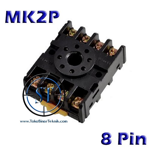 Socket Relay MK2P-I 8 Pin Soket Pasangan  Untuk Relay MK2P-I 8 kaki Plastik Tebal Connector Penghubung