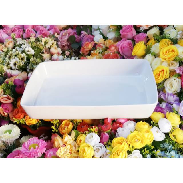 Wadah saji keramik jumbo blanc bisa dimicrowave cantik dan elegant