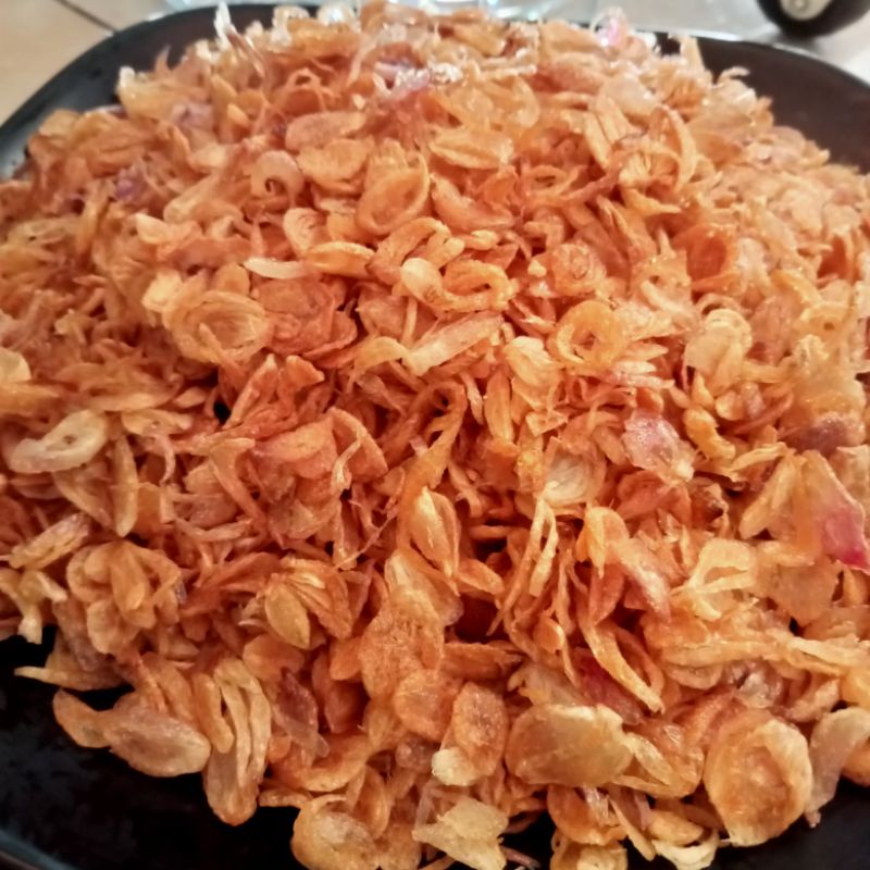 

Bawang Goreng Premium Murni Asli tanpa campuran tepung berat 100 gr