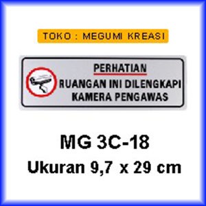 

Signage/Label - Ruangan dilengkapi kamera pengawas - 3C-18
