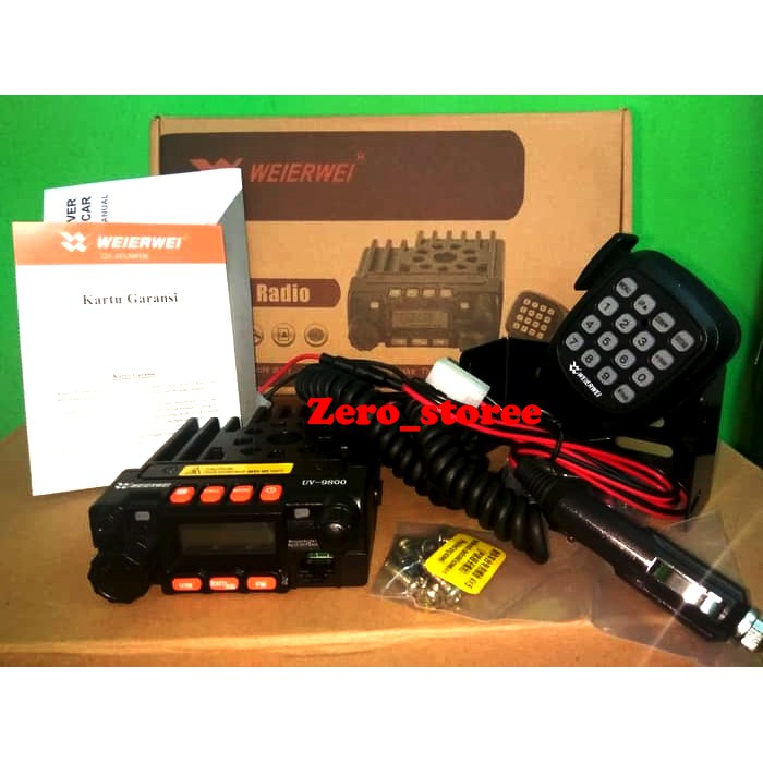 Weierwei UV9800 Rig Mini Dualband Ori 9800 UV-9800 Radio Mobil radio kecil mobil mantap