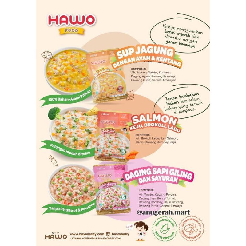 Hawo Baby Food Bubur Siap Saji 120gr