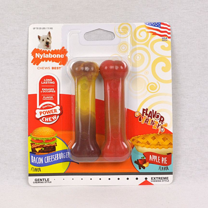 

NYLABONE Mainan Anjing Flavor Frenzy Twin Pack Regular