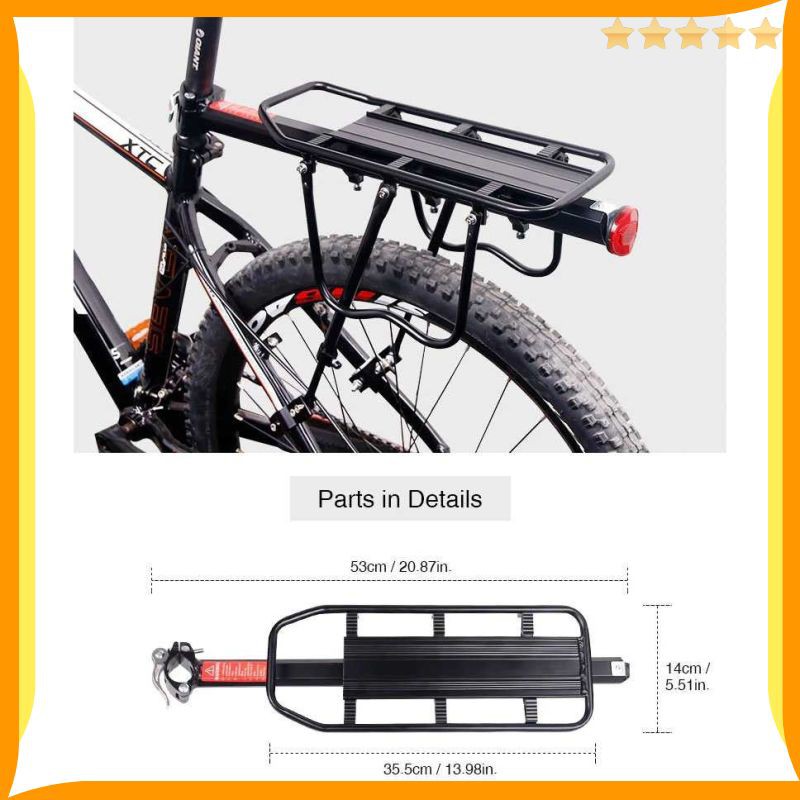 GS8  Boncengan Belakang Sepeda Gunung MTB DEEMOUNT Luggage Carrier Rear Rack Alumunium Rak Belakang Sepeda Bicycle Luggage Carrier Quick Release - RCK-103