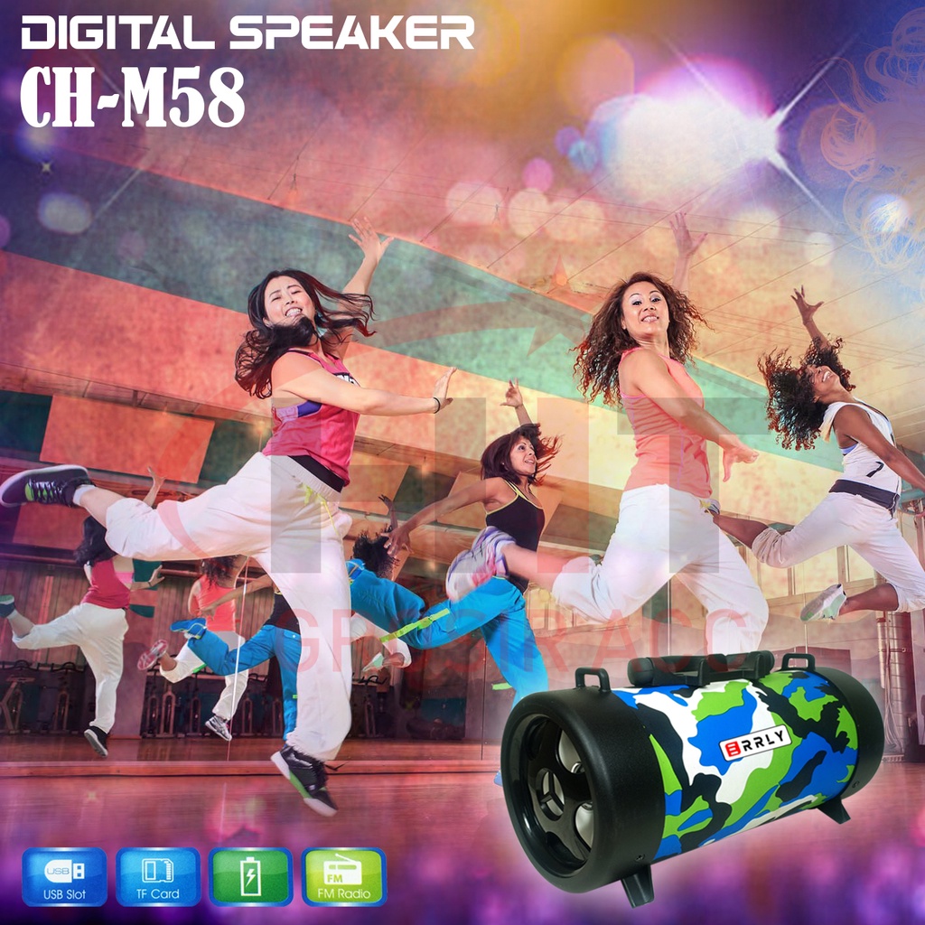 Speaker Bluetooth Portable ERRLY Wireless Subwoffer CH-M58