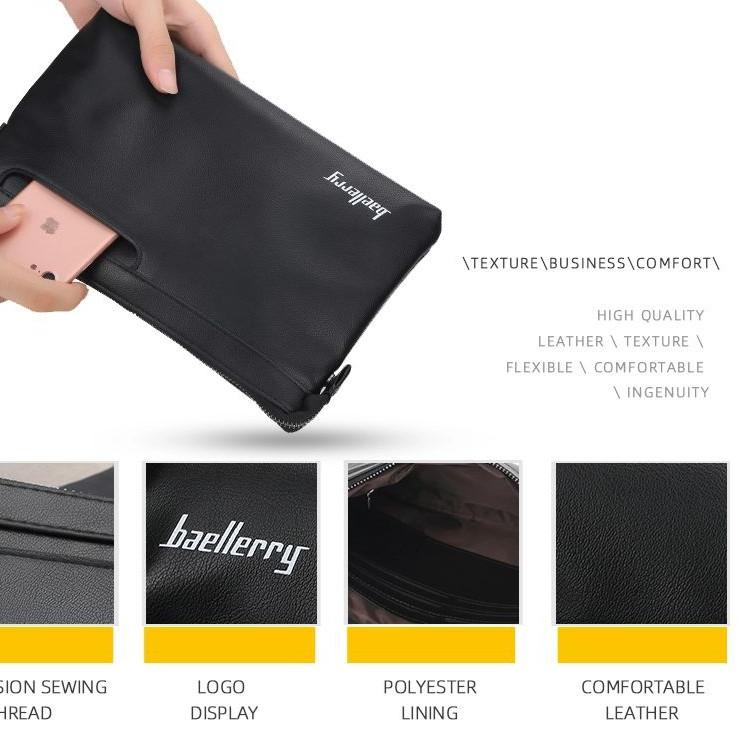 ♠ Dompet Besar Pria Bisa Wanita Kulit Asli Clutch Pesta Import Mewah Tas Genggam Premium S1125 ✤