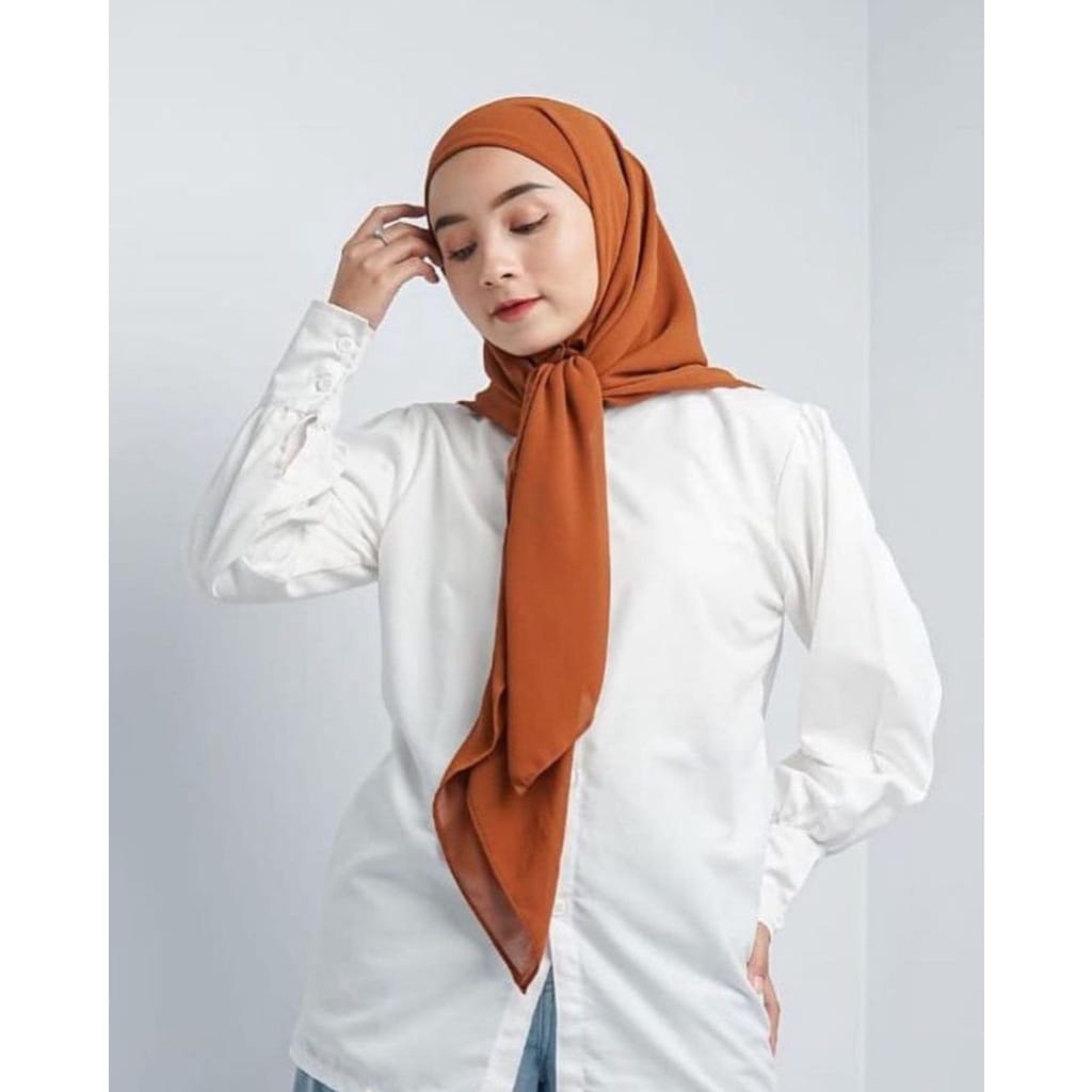 Helen_shop86 Segi Empat Inner  Hijab Segiempat Plus Iner Terbaru  Kerudung Instan Segi4  Jilbab Instant 2in1 Segi Tiga Instan Ceruty Babydoll 2 Layer