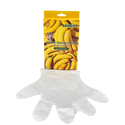 Sarung Tangan Plastik Banana Murah - 100 Pcs/Pack