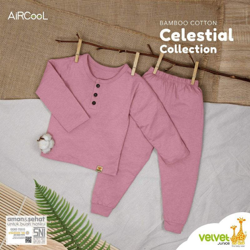 VELVET JUNIOR CELESTIAL SETELAN PANJANG PANJANG - velvet air cool