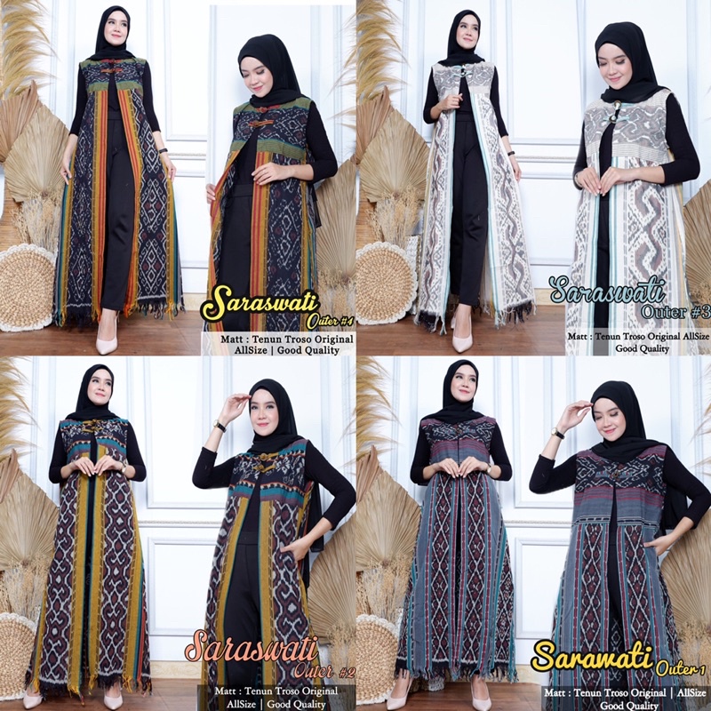 TERBARU / OUTER TENUN IKAT / OUTER TENUN PANJANG / TENUN TROSO JEPARA / LONG OUTER TENUN TROSO