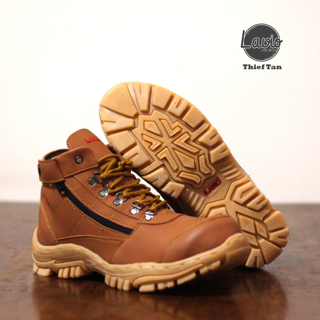 Sepatu Safety Boots Pria Ujung Besi Original Lavio Thief Bisa COD