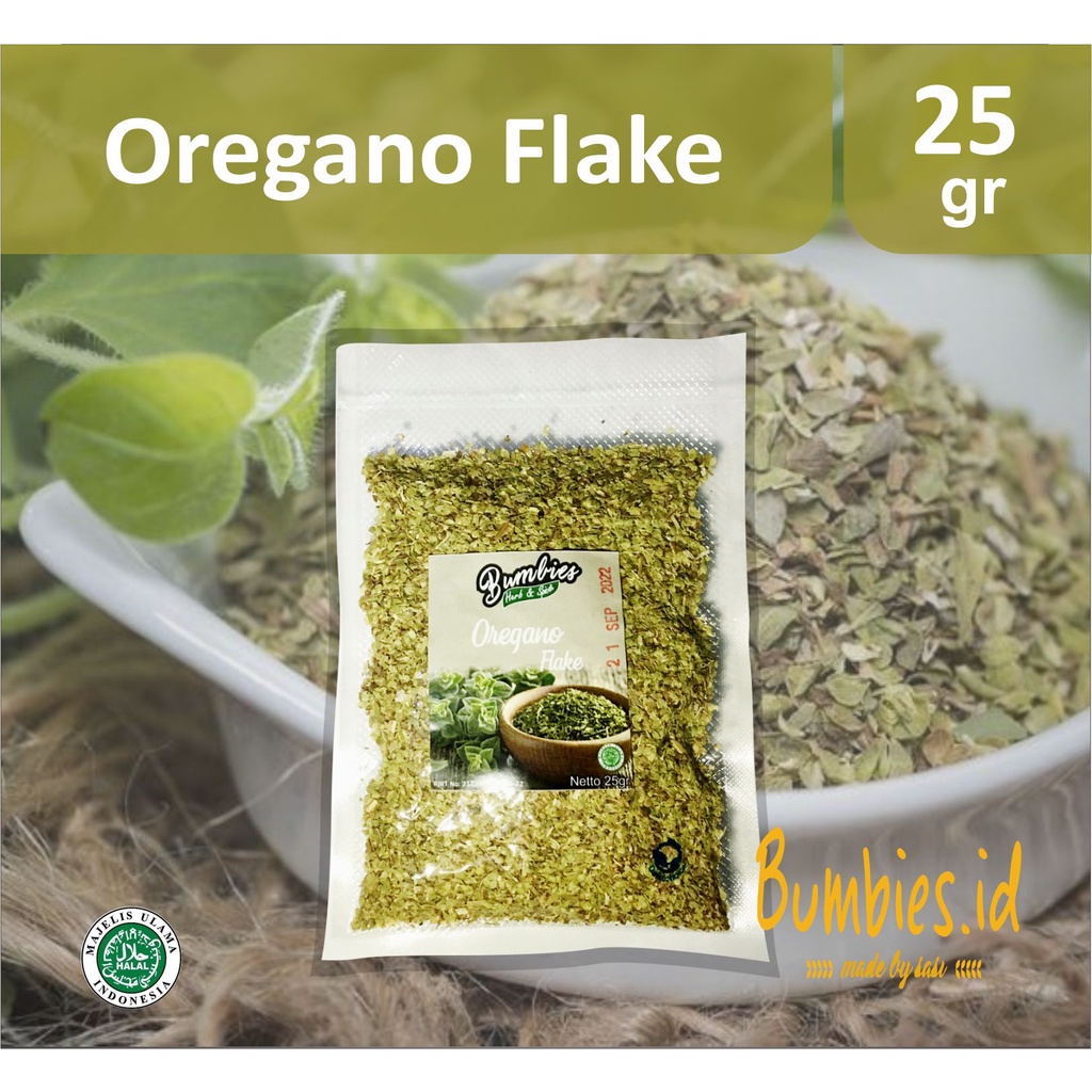 Daun Oregano 25gram 𝘽𝙪𝙢𝙗𝙞𝙚𝙨 𝙋𝙧𝙤𝙙𝙪𝙘𝙩 | Dried Oregano | Oregano Leaves | Topping Pizza Mie Spagheti