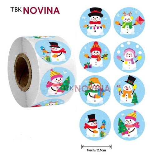 [KODE CHRISTMAS ] Stiker Natal / stiker christmas Label Segel  2.5cm (10 pcs)