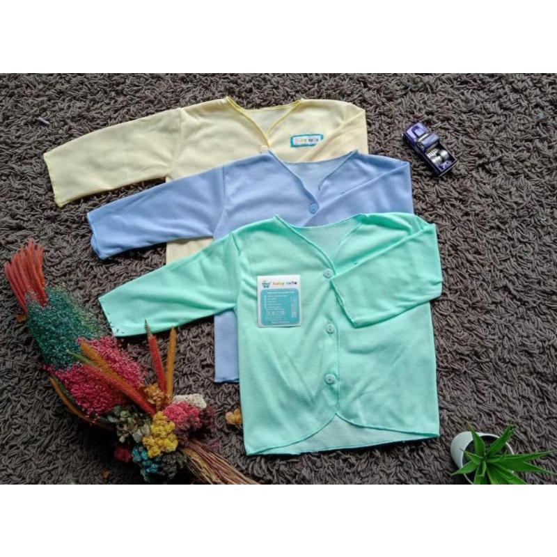 Baju Bayi Polos Lengan Panjang S,M dan L(JUMBO)6pcs SNI-3