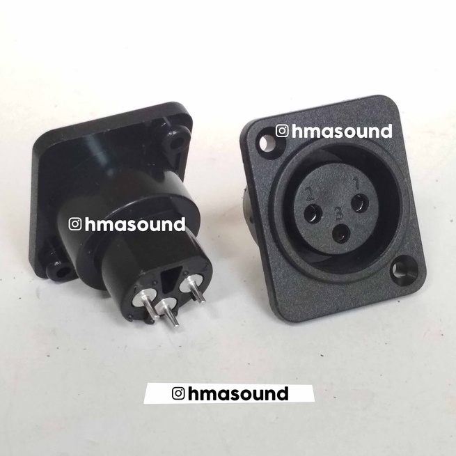 Socket Soket Body XLR Canon Female PVC