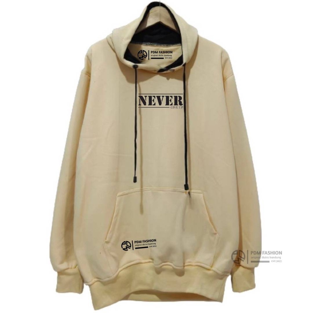 Hoodie Pria Terbaru Warna Cream Sweater Hoodie Laki Laki Oversize Jaket Cowok Cewek Terlaris