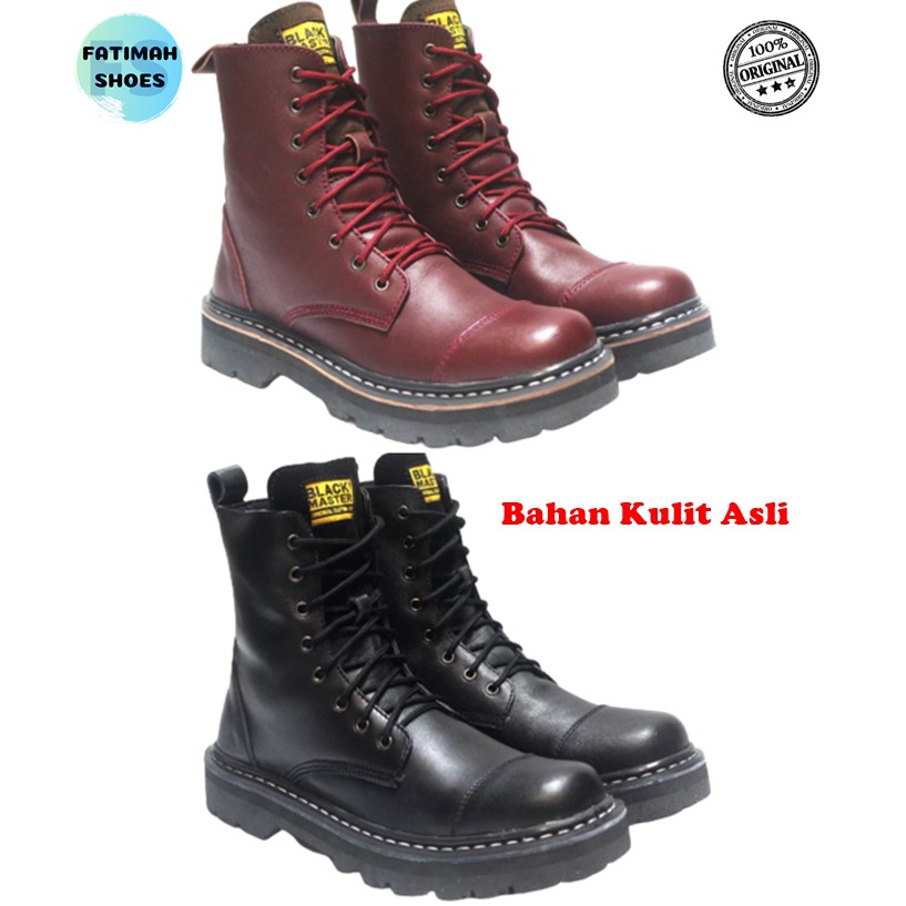 Sepatu Boots Pria Sepatu Kulit Sapi Pria Original Island Sepatu Rocker Bikers Boots Sepatu Pria Boot