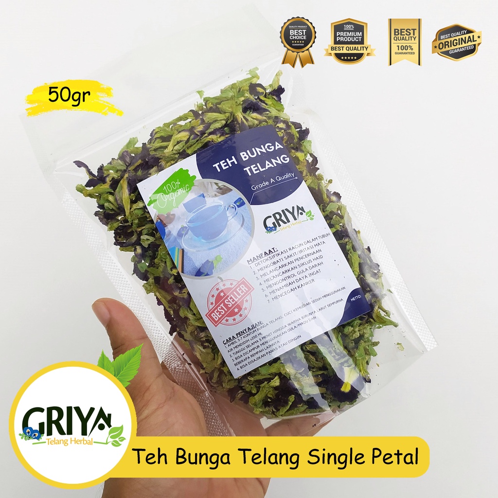 

Bunga Telang Kering (Single Petal) 50gr