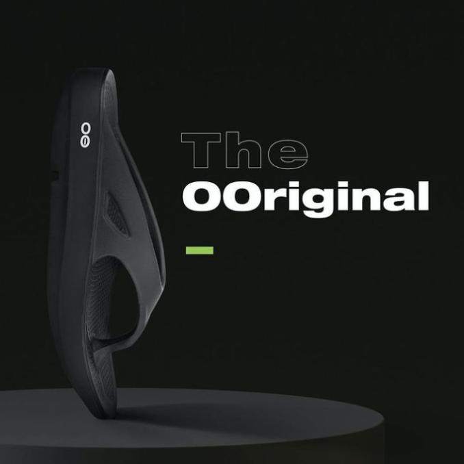 Oofos Unisex Sandal Ooriginal Thong BLack