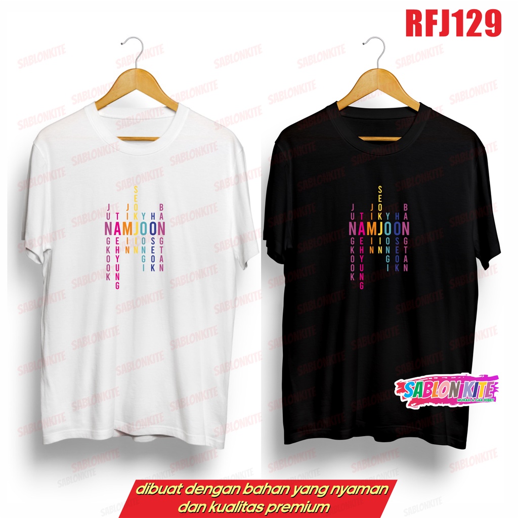 MURAH!!! KAOS KPOP NAMJOON RM JH JM V JK JIN RFJ129