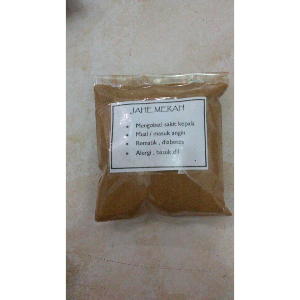 

jahe merah bubuk / serbuk / powder kemasan 100gr murni 100%