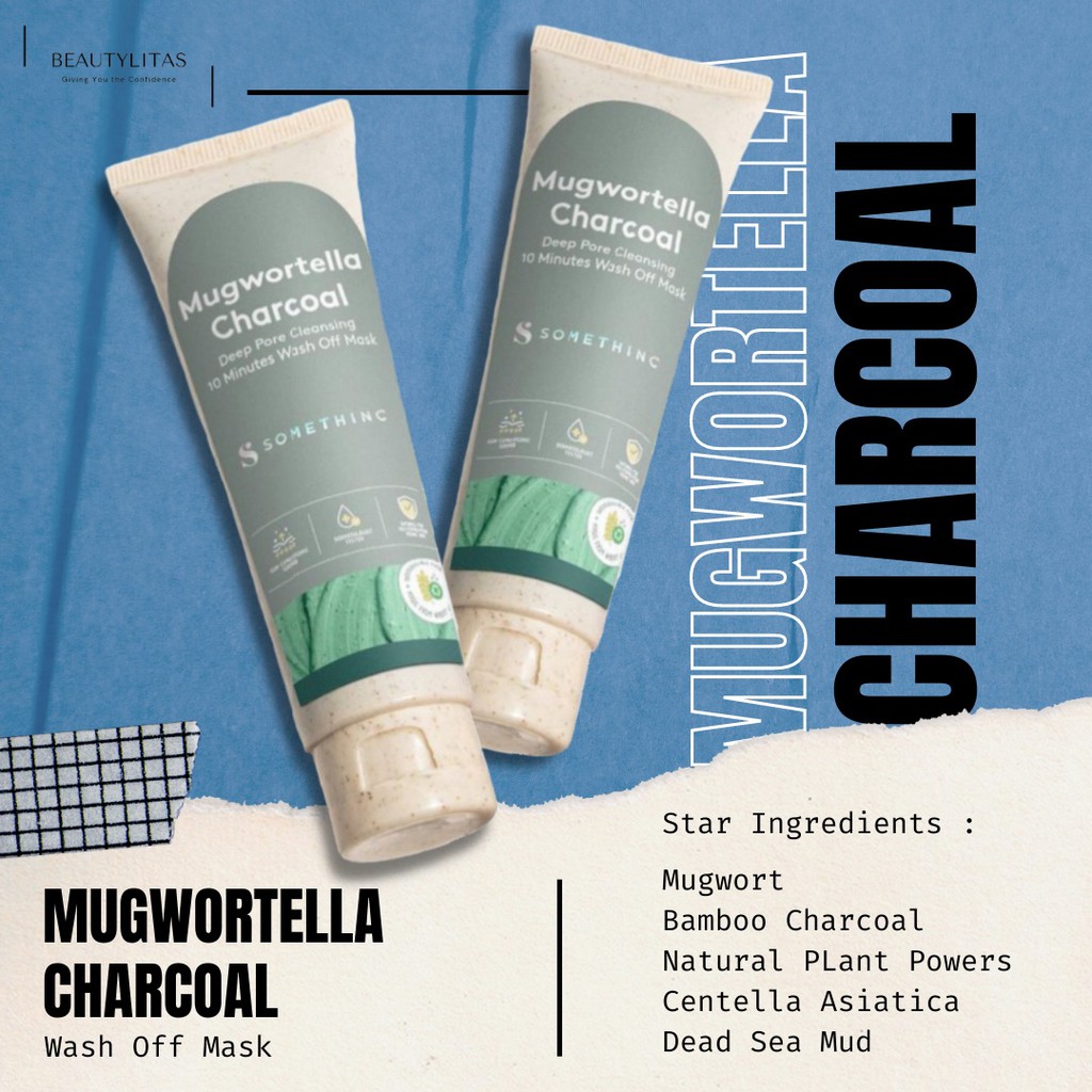 [READY] SOMETHINC Mugwortella Charcoal Deep Pore Cleansing 10 Minutes Wash Off Mask