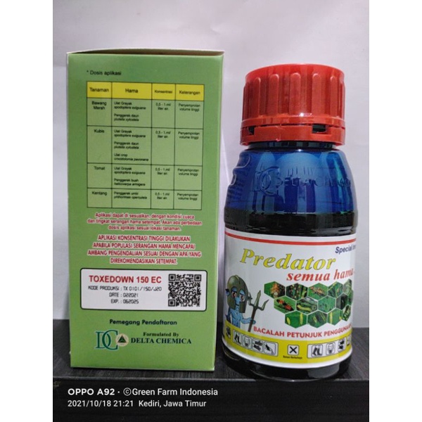 Toxedown 150 Ec 250ml Doble Action Dg 2 Bahan Aktif Emamectin Benzoat dan Lefenuron Ulat K.O